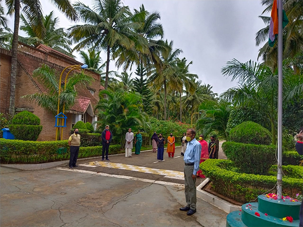 Flag hoisting on 15th August 2020